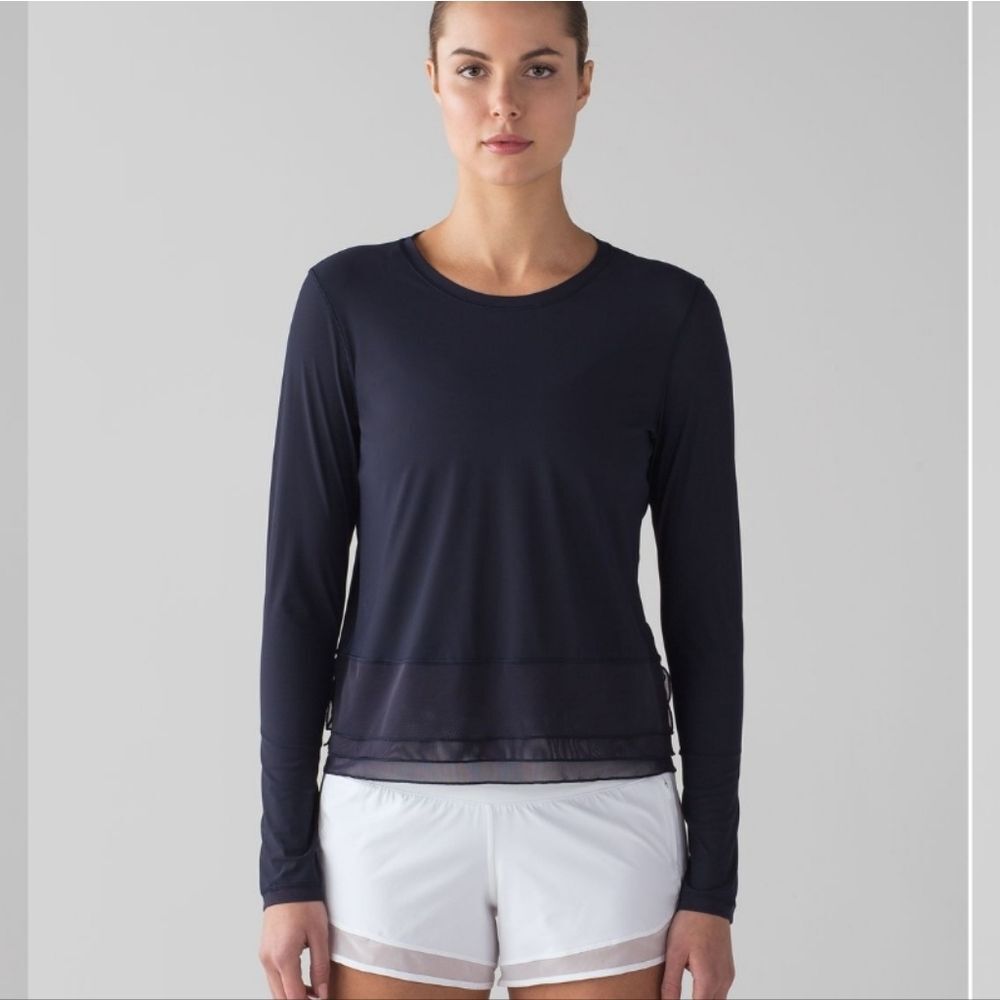 Lululemon Sole Training Long Sleeve Midnight Navy Women's Size 8